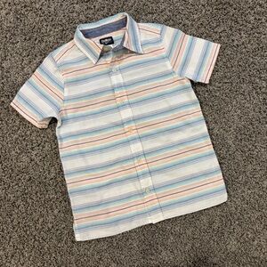 Oshkosh boys striped short sleeve button up shirt, size 10